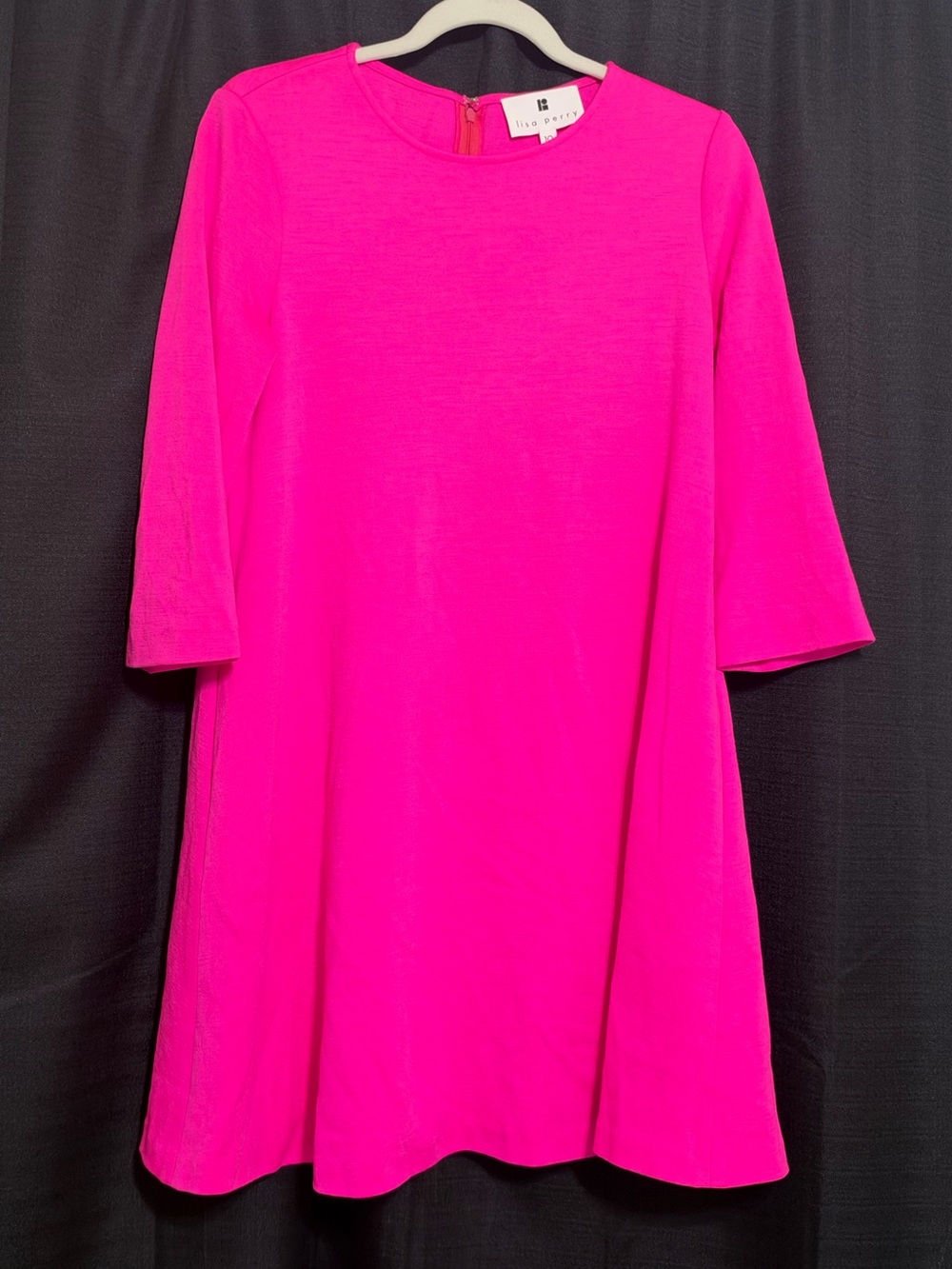 Lisa Perry Hot Pink Wool Dress